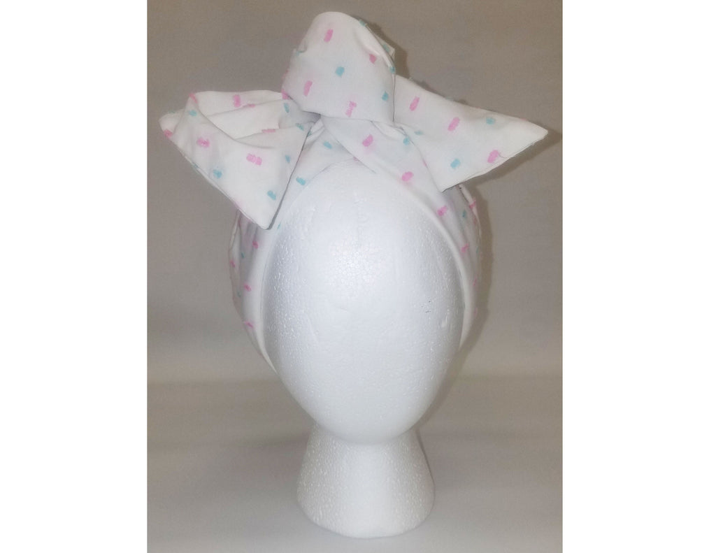 Sheila Moldable Headband-WHITE COTTON CANDY