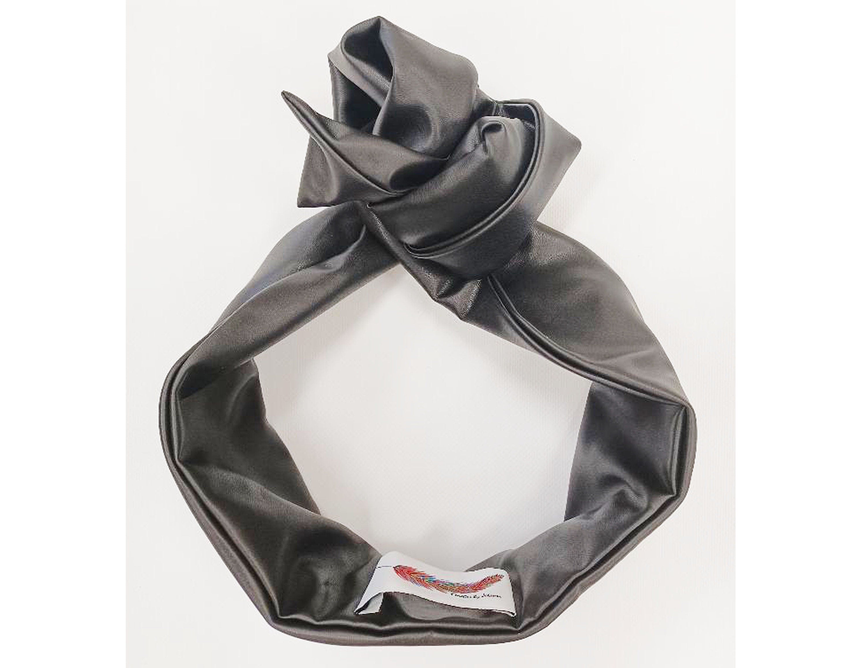 Sheila Moldable Headband-Black Vegan Leather