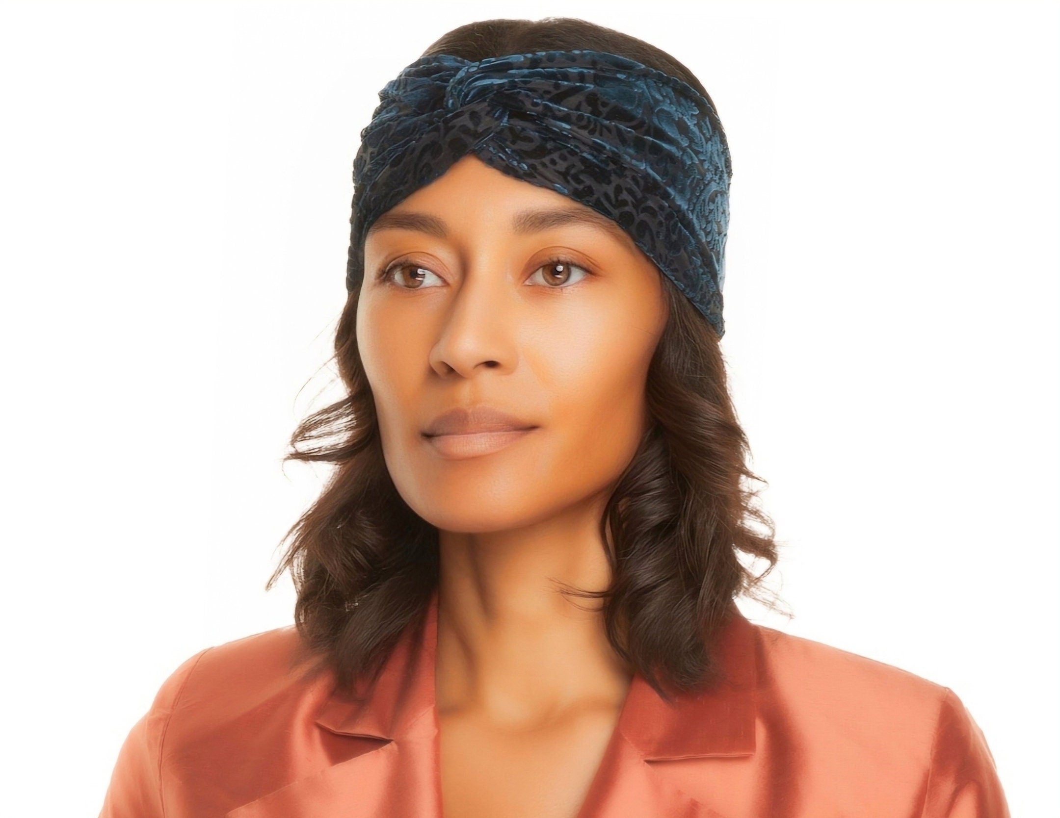 Wanda Turban - Velvet Teal Romance