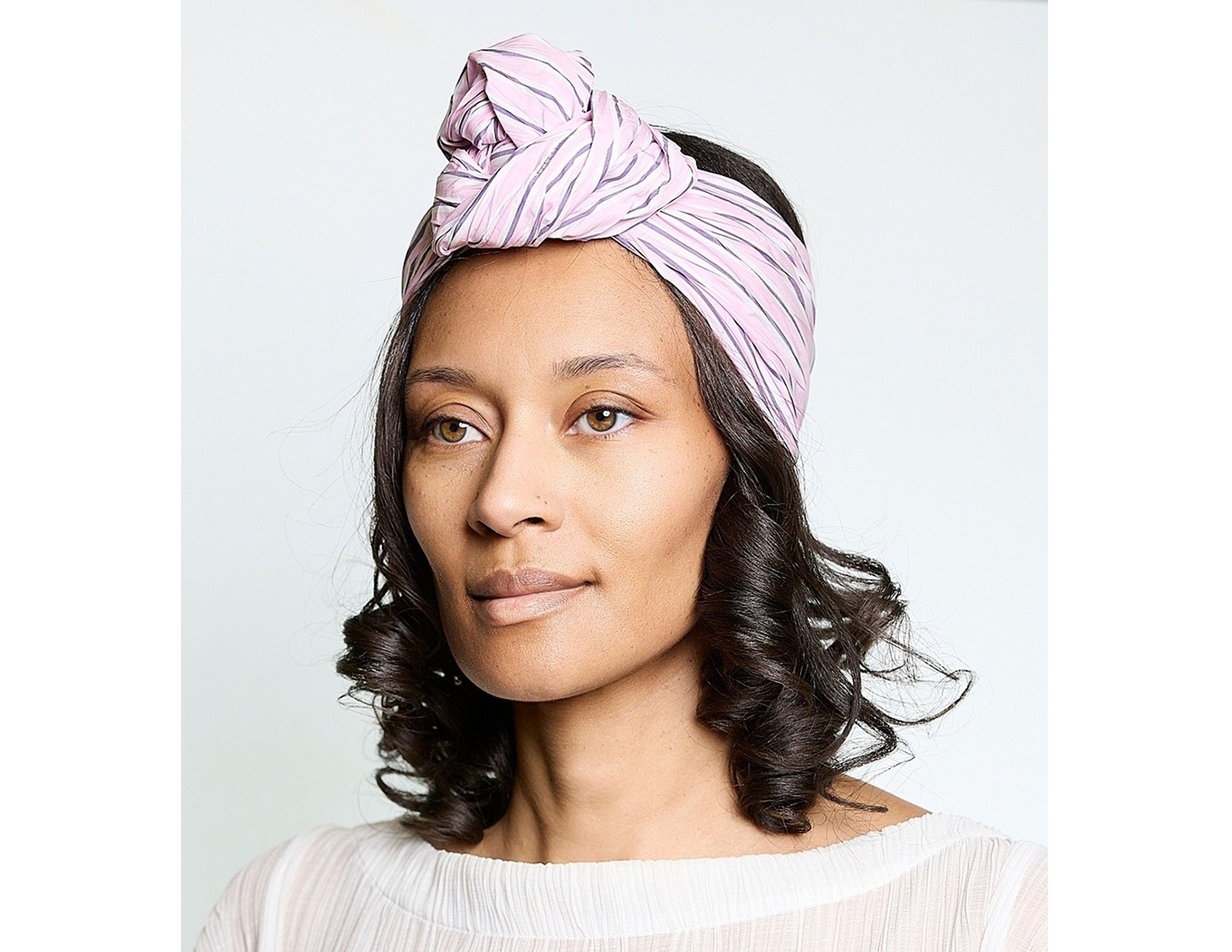Sheila Moldable Headband-PURPLE PINK SEERSUCKER
